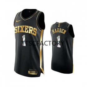 Dres Philadelphia 76ers James Harden 1 Nike 2022 Golden Edition Crno Swingman - Muške